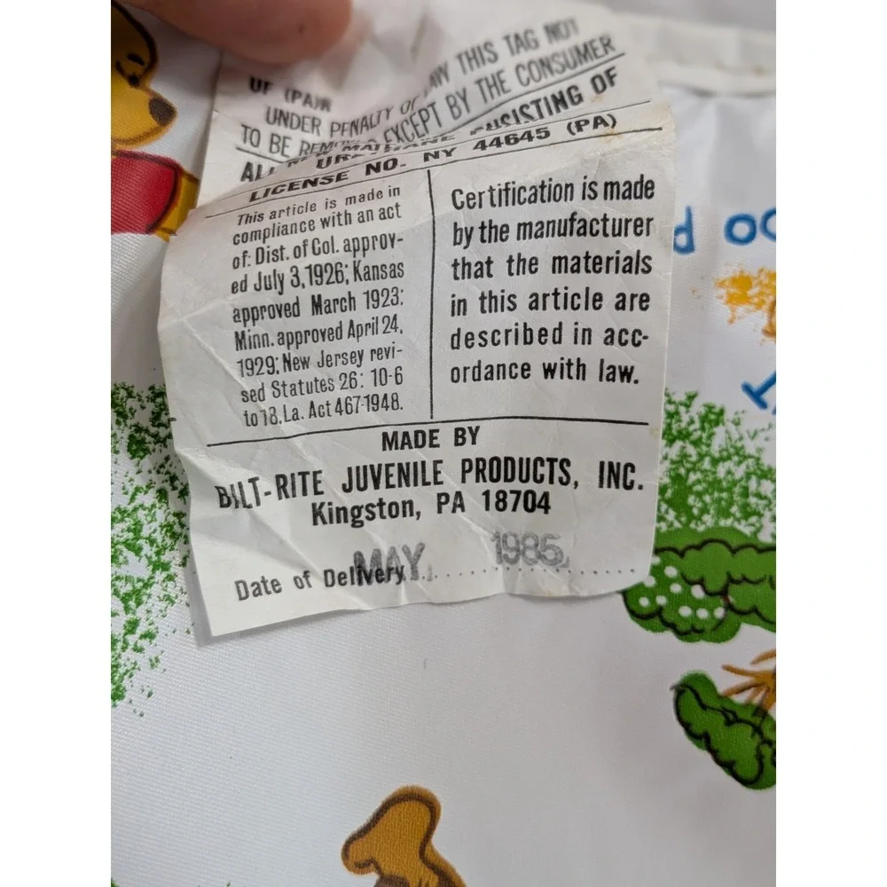 VNTG 1985!🚨Classic Winnie The Pooh Wipeable Activity Play Floor Mat Sensory 38